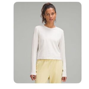 Lululemon Cotton-Blend Long Sleeve in Bone